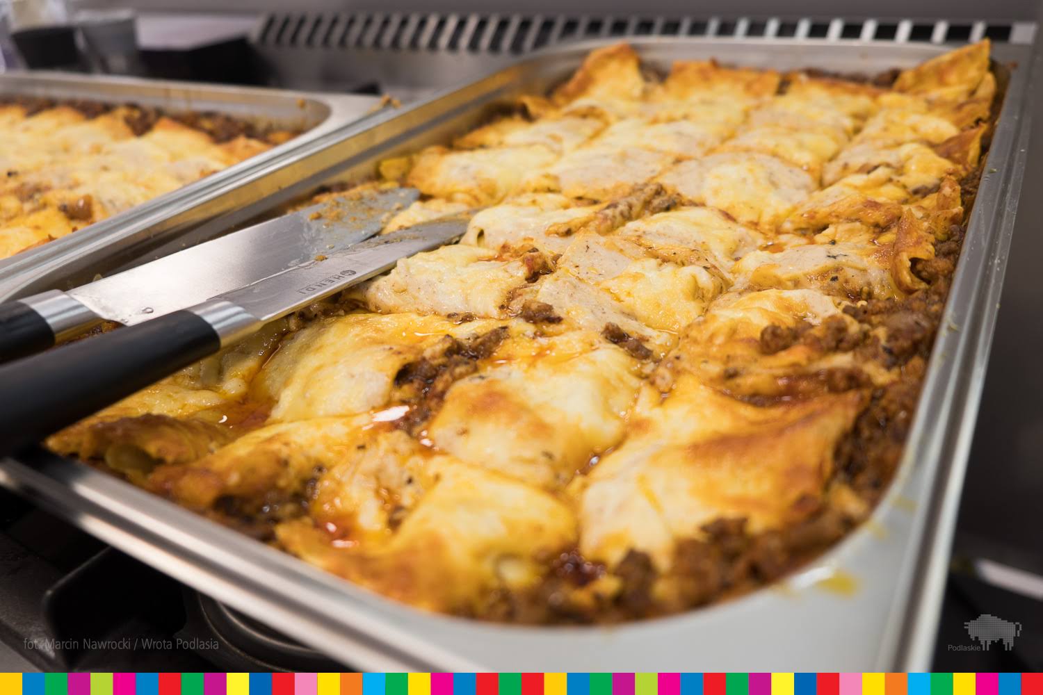 Focus on lasagne made with the pasta from Wytwórnia