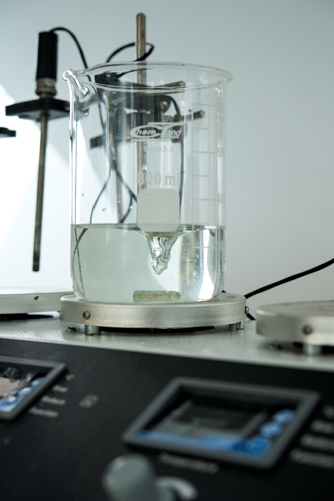Close-up on the equipment in the laboratory
