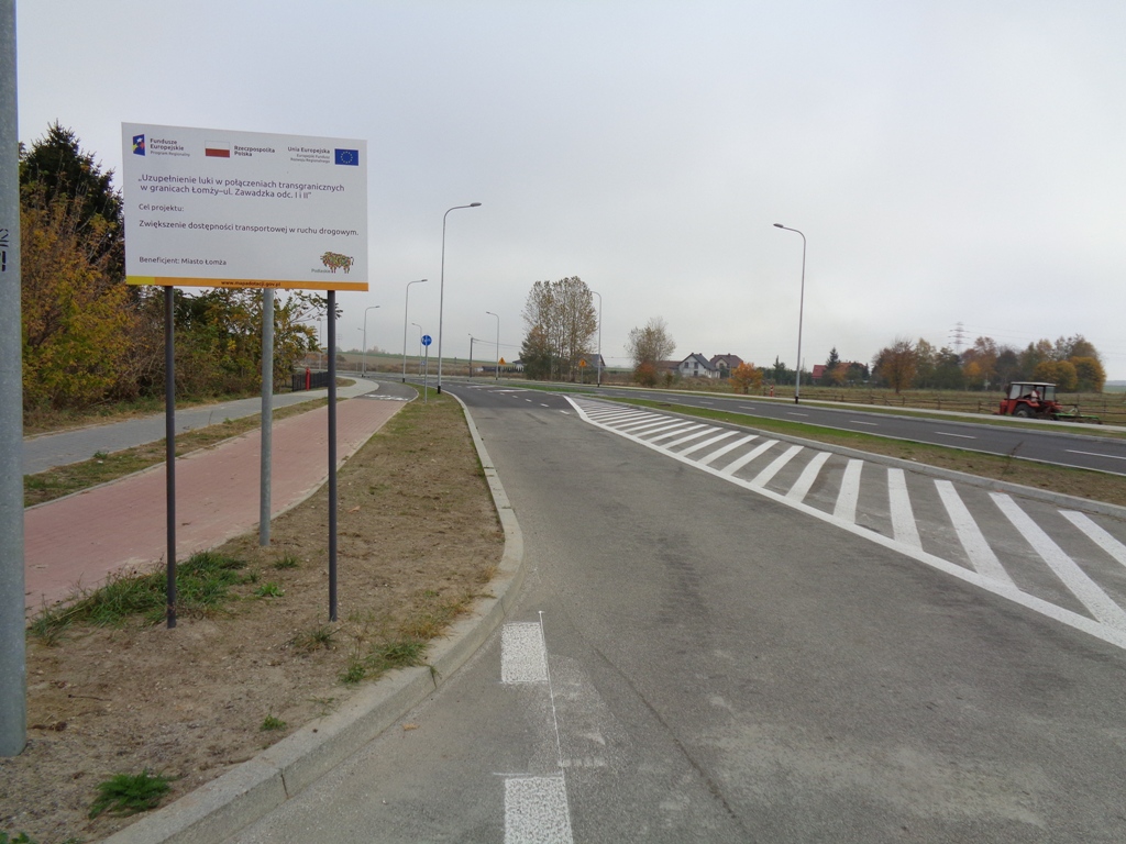 Zmodernizowany odcinek ulicy Zawadzkiej w Łomży