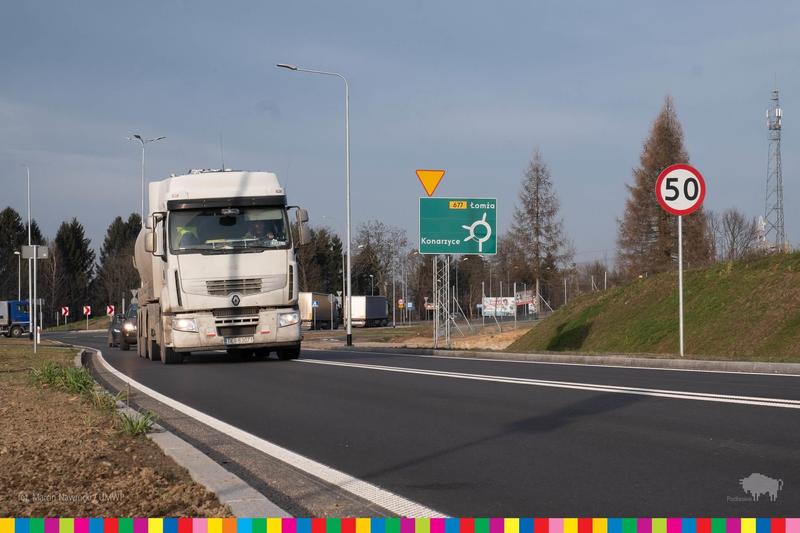 A truck on a newly built road