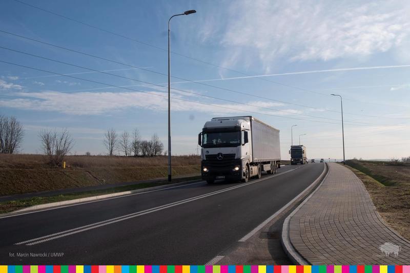 A truck on a newly built road